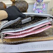 	 KITLIFE LOUIS VUITTON MAXI MULTI POCHETTE ACCESSOIRES Silver / Pale Pink - 24x13.5x4cm - 4