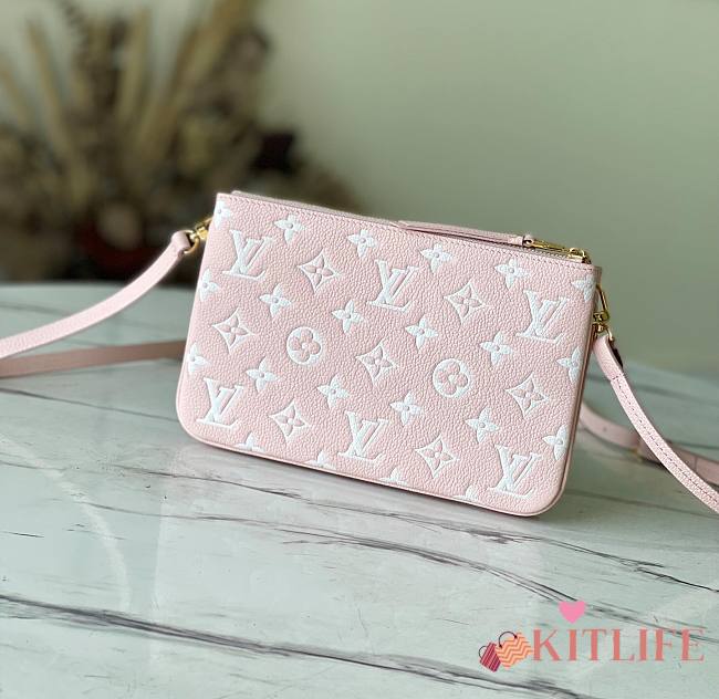 Kitlife Louis Vuitton Double Zip Pochette Chain Pink Bag –  M81429 - 20 x 12.5 x 3 cm - 1