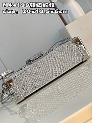 KITLIFE LOUIS VUITTON PETITE MALLE BAG Python leather silver - 20*12.5*6cm - 3