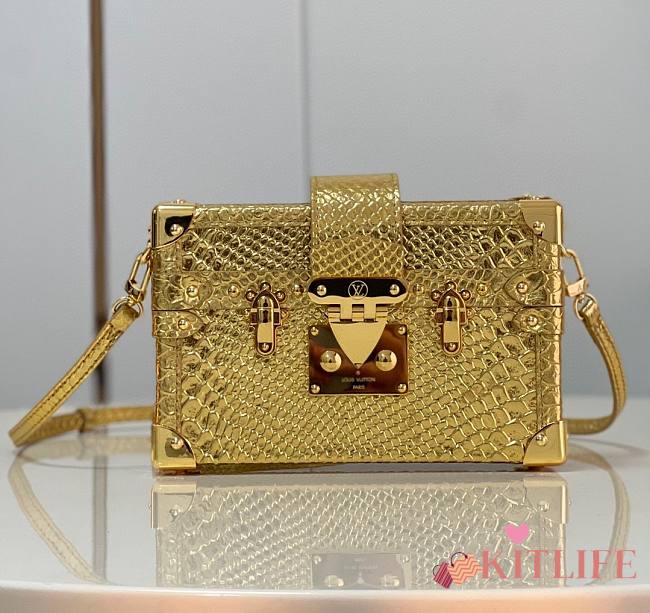 	 KITLIFE LOUIS VUITTON PETITE MALLE BAG Python leather gold - 20*12.5*6cm - 1