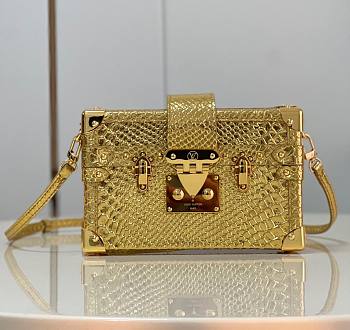 	 KITLIFE LOUIS VUITTON PETITE MALLE BAG Python leather gold - 20*12.5*6cm