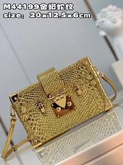 	 KITLIFE LOUIS VUITTON PETITE MALLE BAG Python leather gold - 20*12.5*6cm - 4