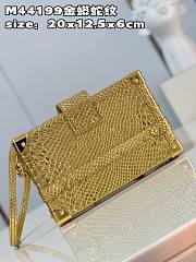 	 KITLIFE LOUIS VUITTON PETITE MALLE BAG Python leather gold - 20*12.5*6cm - 3