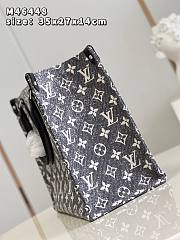 Kitlife Louis Vuitton Onthego Gray Denim Textile Jacquard - 35*27*14cm - 3