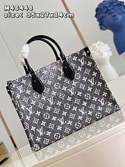 Kitlife Louis Vuitton Onthego Gray Denim Textile Jacquard - 35*27*14cm - 2