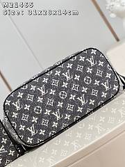	 Kitlife Louis Vuitton Neverfull Gray Denim Textile Jacquard - 31*28*14cm - 3