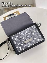 Kitlife Louis Vuitton Dauphine MM Denim textile jacquard Gray - 25*17*10.5cm - 4