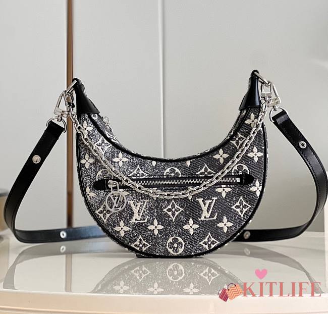 	 Kitlife Louis Vuitton Looop Denim textile jacquard Gray - M21752 - 23 x 13 x 6 cm - 1