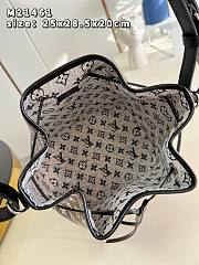 Kitlife Louis Vuitton Bucket Bag Denim textile jacquard Gray - 25*28.5*20cm - 4