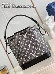 Kitlife Louis Vuitton Bucket Bag Denim textile jacquard Gray - 25*28.5*20cm - 2