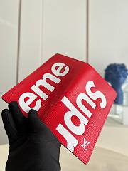 KITLIFE LOUIS VUITTON X SUPREME BRAZZA WALLET RED - 19*10*2cm - 2