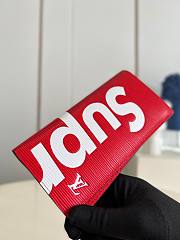 KITLIFE LOUIS VUITTON X SUPREME BRAZZA WALLET RED - 19*10*2cm - 3