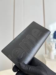 	 KITLIFE LOUIS VUITTON X SUPREME BRAZZA WALLET BLACK - 19*10*2cm - 2