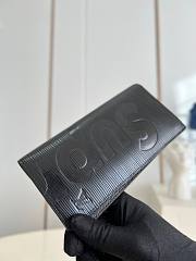 	 KITLIFE LOUIS VUITTON X SUPREME BRAZZA WALLET BLACK - 19*10*2cm - 4