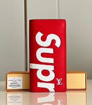 KITLIFE LOUIS VUITTON X SUPREME BRAZZA WALLET RED - 19*10*2cm - 1