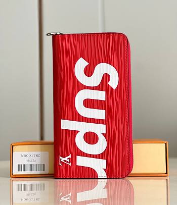 	 KITLIFE LOUIS VUITTON X SUPREME ORGANIZER WALLET RED - 19*10*2cm