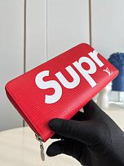 	 KITLIFE LOUIS VUITTON X SUPREME ORGANIZER WALLET RED - 19*10*2cm - 3