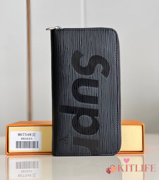 	 KITLIFE LOUIS VUITTON X SUPREME ORGANIZER WALLET BLACK - 19*10*2cm - 1