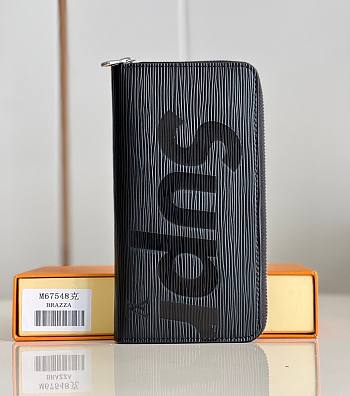 	 KITLIFE LOUIS VUITTON X SUPREME ORGANIZER WALLET BLACK - 19*10*2cm