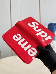 	 KITLIFE LOUIS VUITTON X SUPREME ZIPPY ORGANIZER WALLET RED - 21*12*2cm - 3