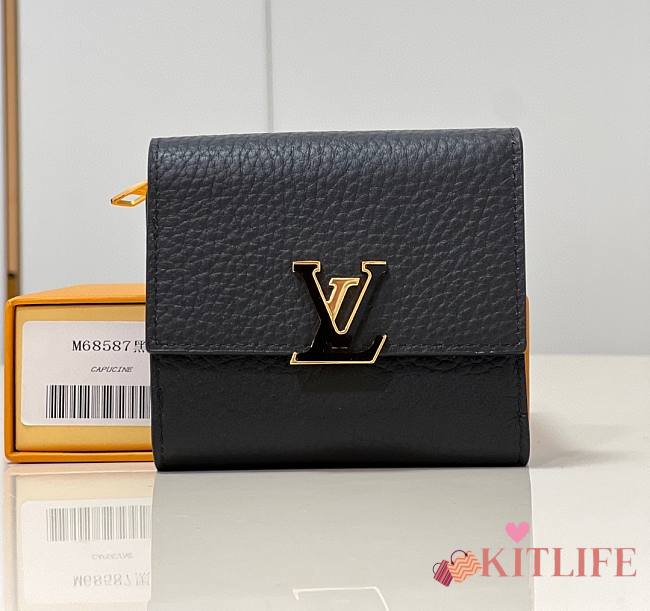 KITLIFE LOUIS VUITTON CAPUCINES XS WALLET BLACK - M68587 - 10 x 8 x 1.5 cm - 1