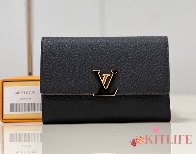 	 KITLIFE LOUIS VUITTON CAPUCINES WALLET BLACK - M68587 - 13.5*9*2cm - 1
