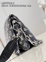	 Kitlife Louis Vuitton Coussin Gray Denim Textile Jacquard - 26*20*12cm - 5