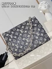 	 Kitlife Louis Vuitton Coussin Gray Denim Textile Jacquard - 26*20*12cm - 2