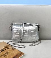 Kitlife Fendi Baguette Mini Silver Nappa Leather - 19cm - 2