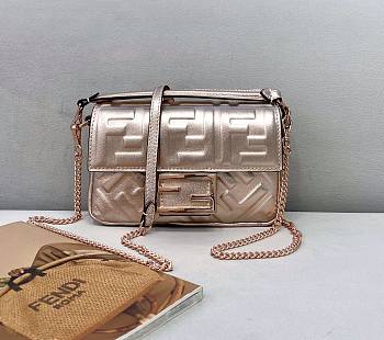 Kitlife Fendi Baguette Mini Rose Gold Nappa Leather - 19cm