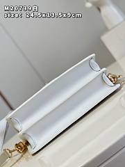 KITLIFE LOUIS VUITTON DAUPHINE EAST WEST WHITE BAG -  M20739  - 24.5 x 13.5 x 9 cm - 6