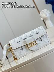 KITLIFE LOUIS VUITTON DAUPHINE EAST WEST WHITE BAG -  M20739  - 24.5 x 13.5 x 9 cm - 5