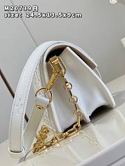 KITLIFE LOUIS VUITTON DAUPHINE EAST WEST WHITE BAG -  M20739  - 24.5 x 13.5 x 9 cm - 4