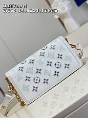 KITLIFE LOUIS VUITTON DAUPHINE EAST WEST WHITE BAG -  M20739  - 24.5 x 13.5 x 9 cm - 3