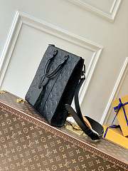 LOUIS VUITTON SAC PLAT CROSS Black Taurillon leather - M59960 - 26 x 28.5 x 6 cm - 3