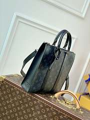 	 LOUIS VUITTON SAC PLAT CROSS Monogram Eclipse Reverse coated canvas - M46098 - 26 x 28.5 x 6 cm - 3