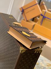 LOUIS VUITTON SAC PLAT CROSS Monogram Stripes Brown coated canvas - M45969 - 26 x 28.5 x 6 cm - 5