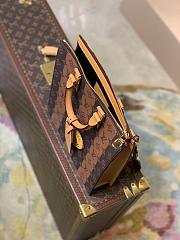 LOUIS VUITTON SAC PLAT CROSS Monogram Stripes Brown coated canvas - M45969 - 26 x 28.5 x 6 cm - 4