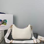 Forubags Prada Re-Edition 2005 Saffiano Leather White Bag - 1BH204  – 18x6.5x22 cm - 5