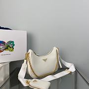 Forubags Prada Re-Edition 2005 Saffiano Leather White Bag - 1BH204  – 18x6.5x22 cm - 3