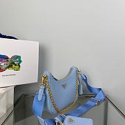 Forubags Prada Re-Edition 2005 Saffiano Leather Blue Bag - 1BH204  – 18x6.5x22 cm - 4