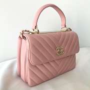 Kitlife Chanel Trendy CC Chevron Pink Bag With Gold Hardware - 25×12×17CM - 3