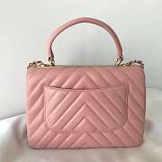 Kitlife Chanel Trendy CC Chevron Pink Bag With Gold Hardware - 25×12×17CM - 2