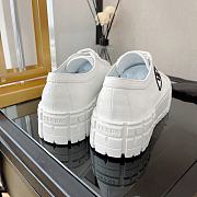 Kitlife Prada Double Wheel nylon gabardine sneakers white - 2