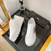 Kitlife Prada Double Wheel nylon gabardine sneakers white - 4