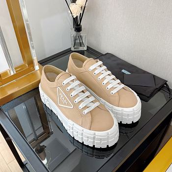 	 Kitlife Prada Double Wheel nylon gabardine sneakers desert beige