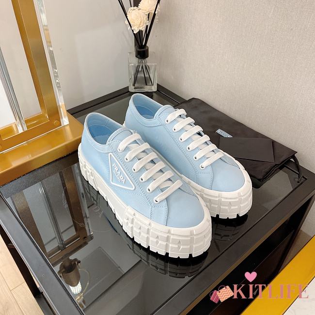 	 Kitlife Prada Double Wheel nylon gabardine sneakers light blue - 1