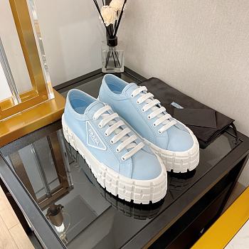 	 Kitlife Prada Double Wheel nylon gabardine sneakers light blue