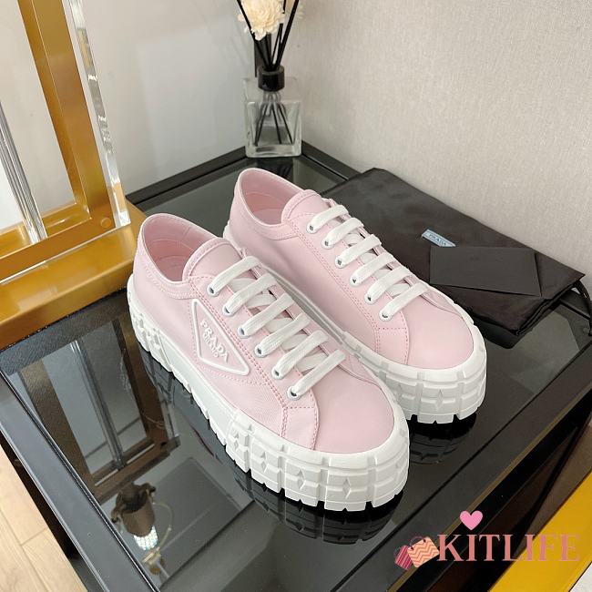 	 Kitlife Prada Double Wheel nylon gabardine sneakers alabaster pink - 1