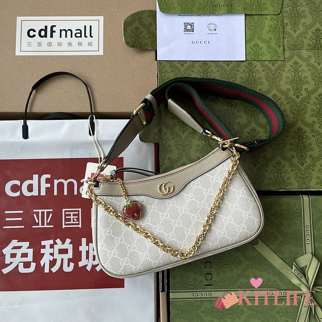 	 Kitlife Gucci Ophidia GG small handbag white - 25*15.5*6cm - 1